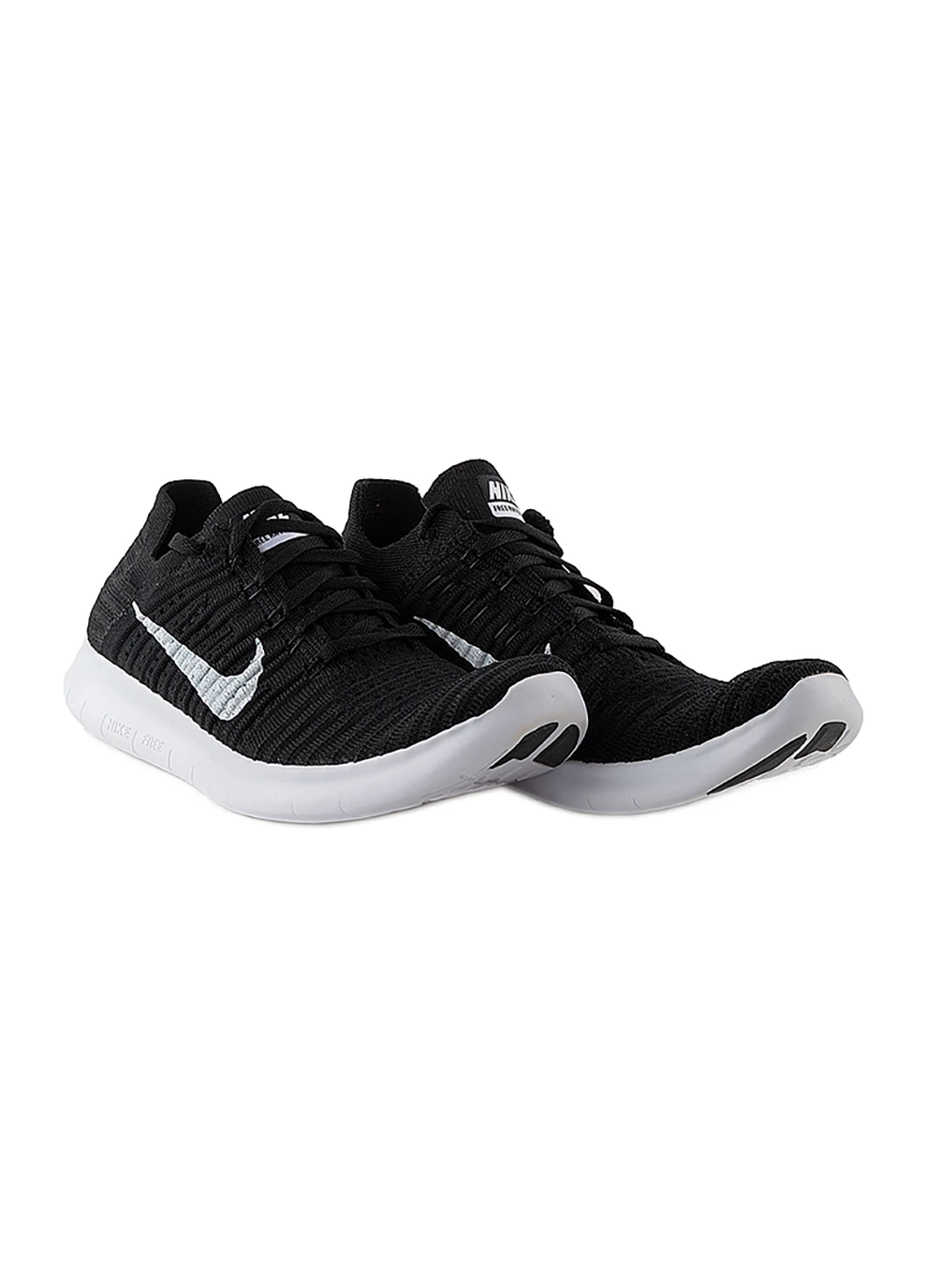 Женские Кроссовки WMNS FREE RN FLYKNIT Черный Nike чёрные демисезоны (260794022)