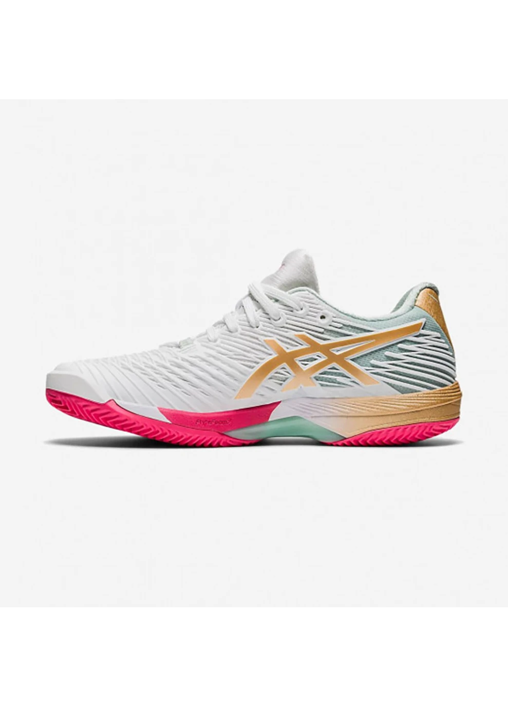 Кросівки жіночі Solution Speed FF 2 clay LE white/champagne Asics рожеві демісезони (260792483)