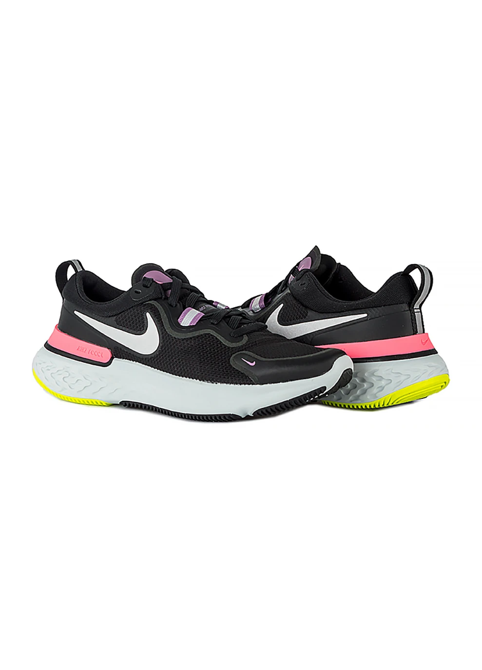 Женские Кроссовки REACT MILER Черный Nike чёрные демисезоны (260795575)