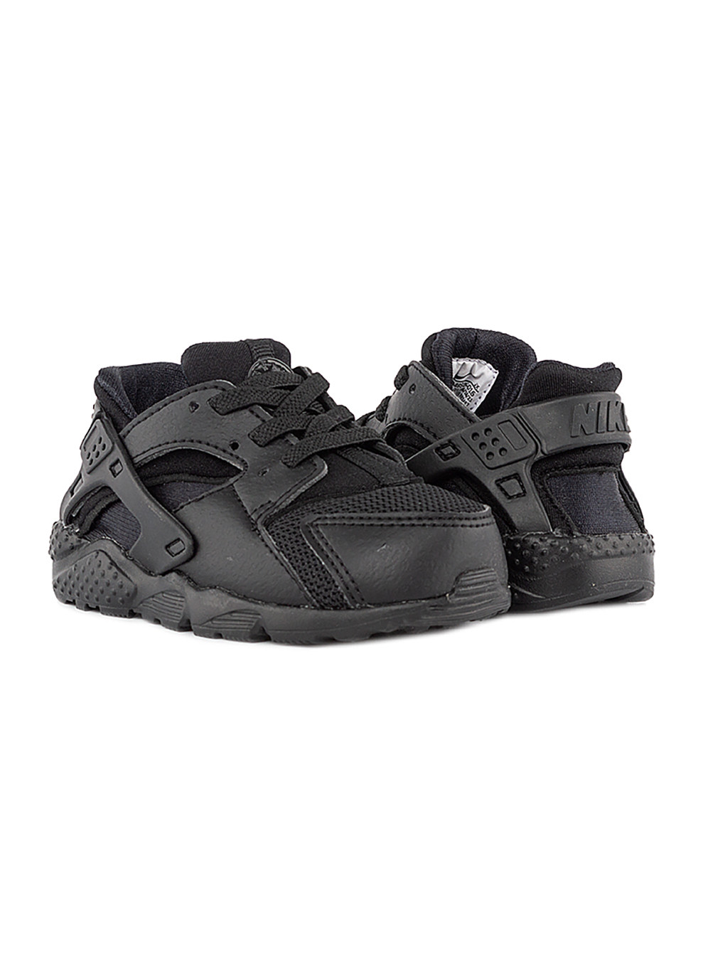 Черные демисезонные детские кроссовки huarache run (td) черный Nike