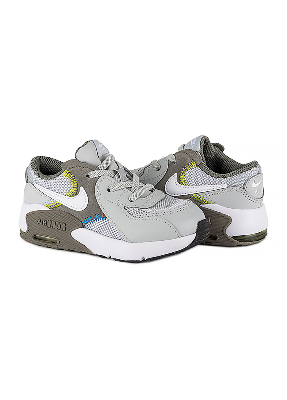 Серые демисезонные детские кроссовки air max excee (td) серый Nike
