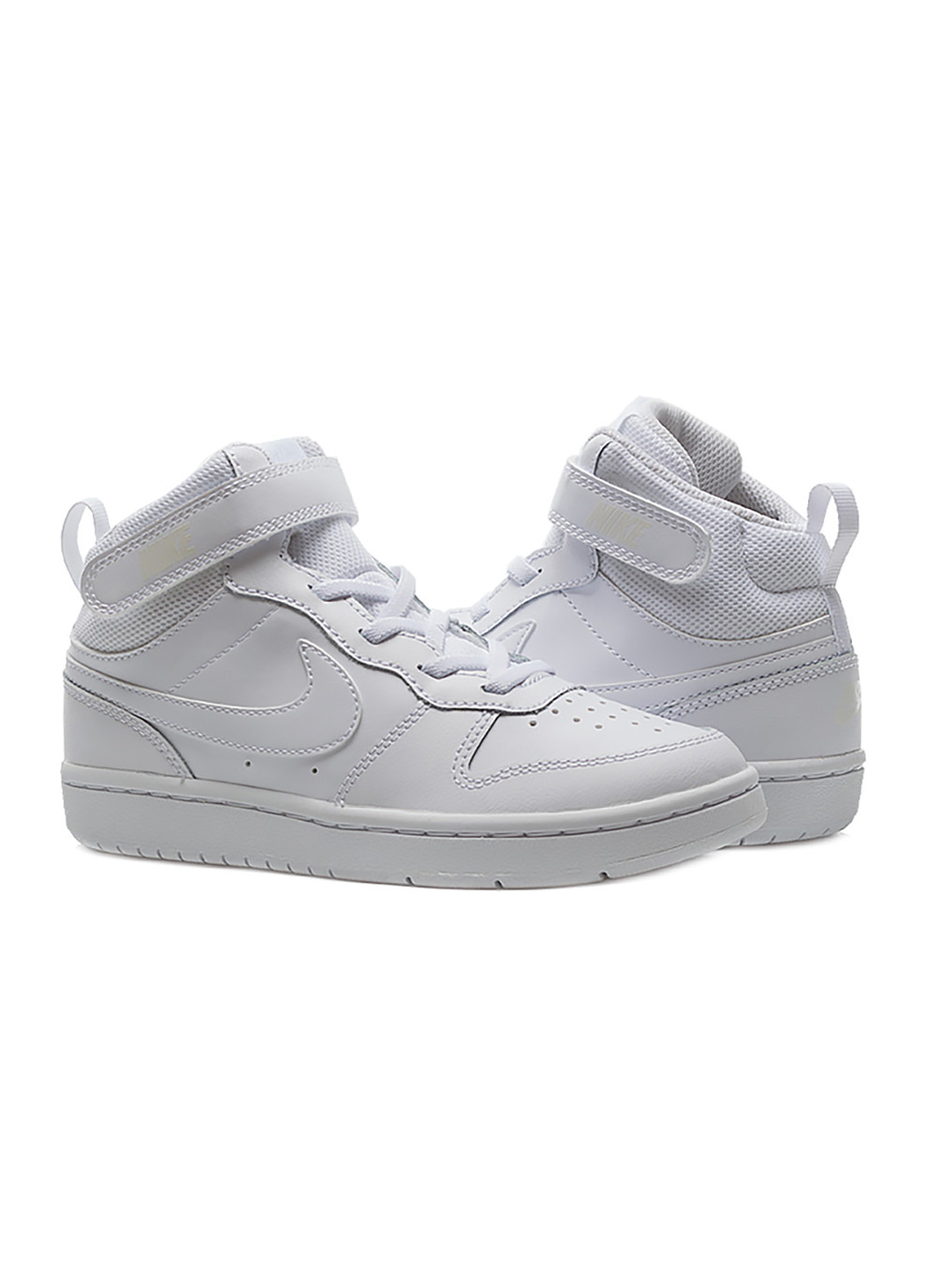 Білі Осінні дитячі кросівки court borough mid 2 ps білий Nike