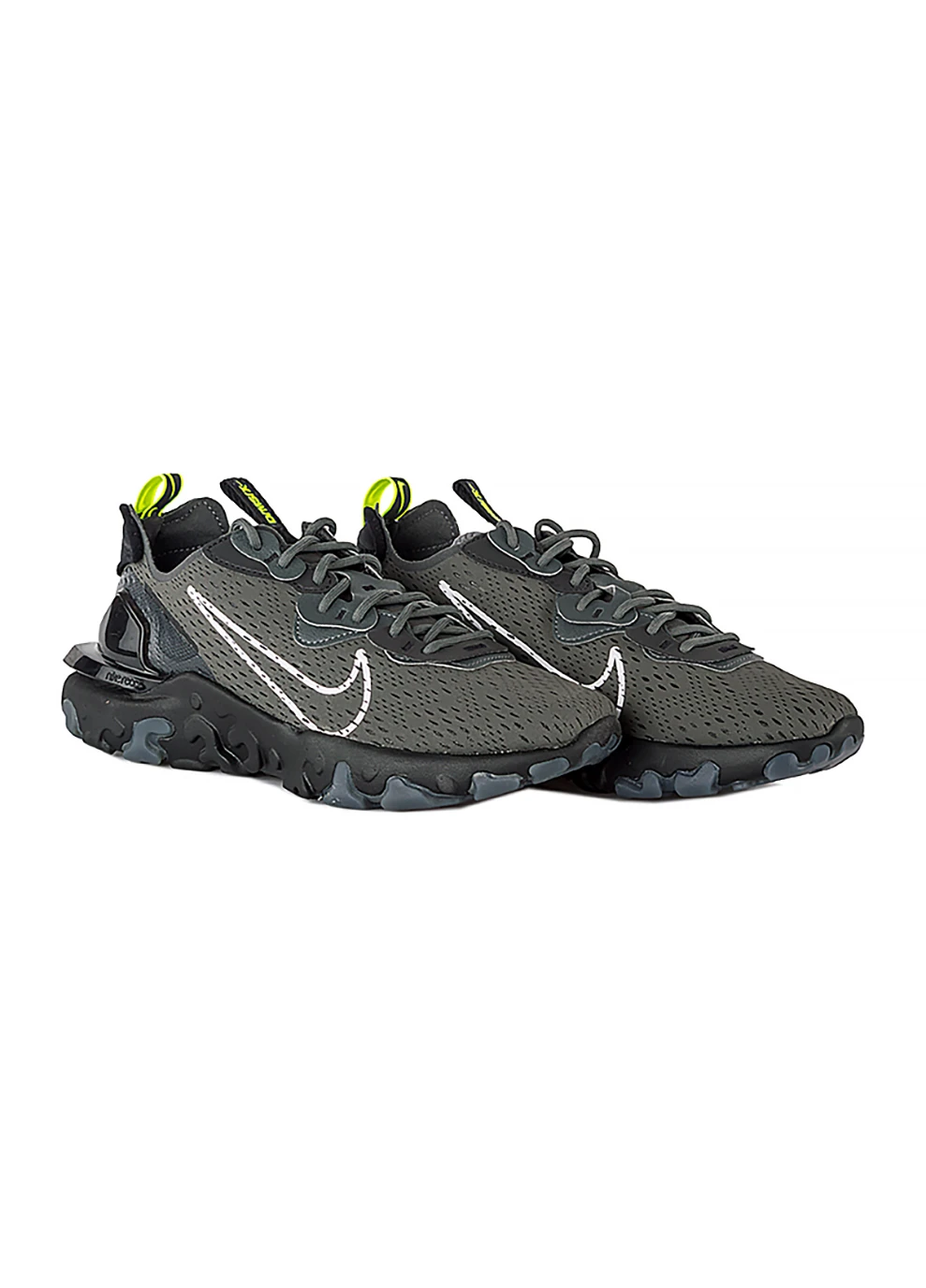 Сірі чоловічі кросівки react vision wt сірий демісезон Nike