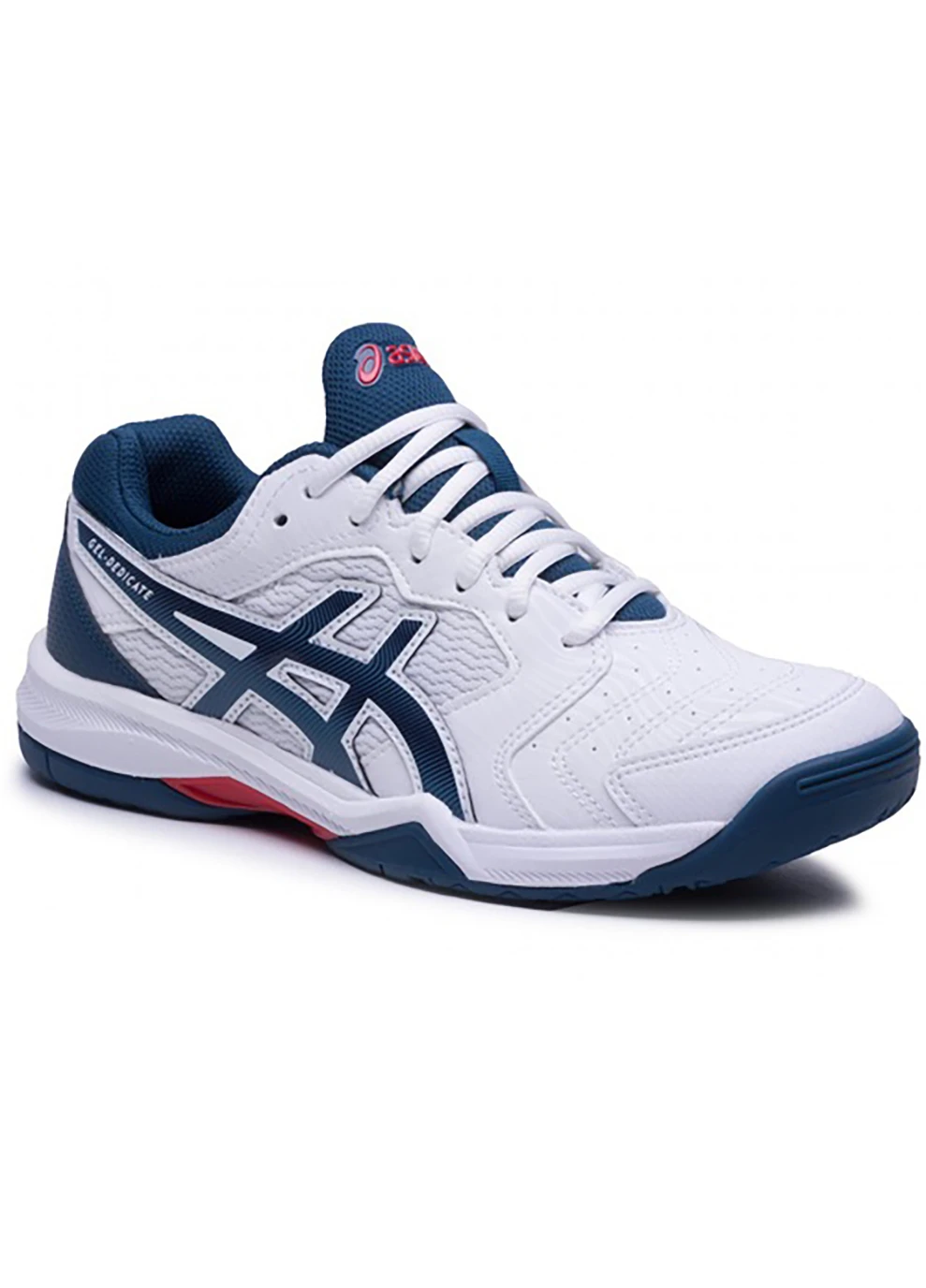 Синие демисезонные кроссовки мужские gel-dedicate 6 white/ocean blue Asics