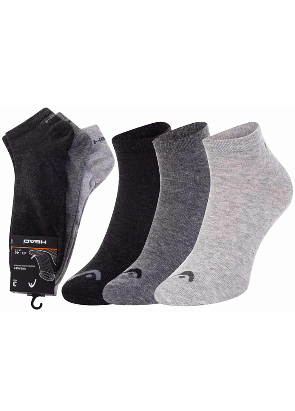 Шкарпетки SNEAKER 3P UNISEX Сірий; Чорний; Білий Head (260792640)