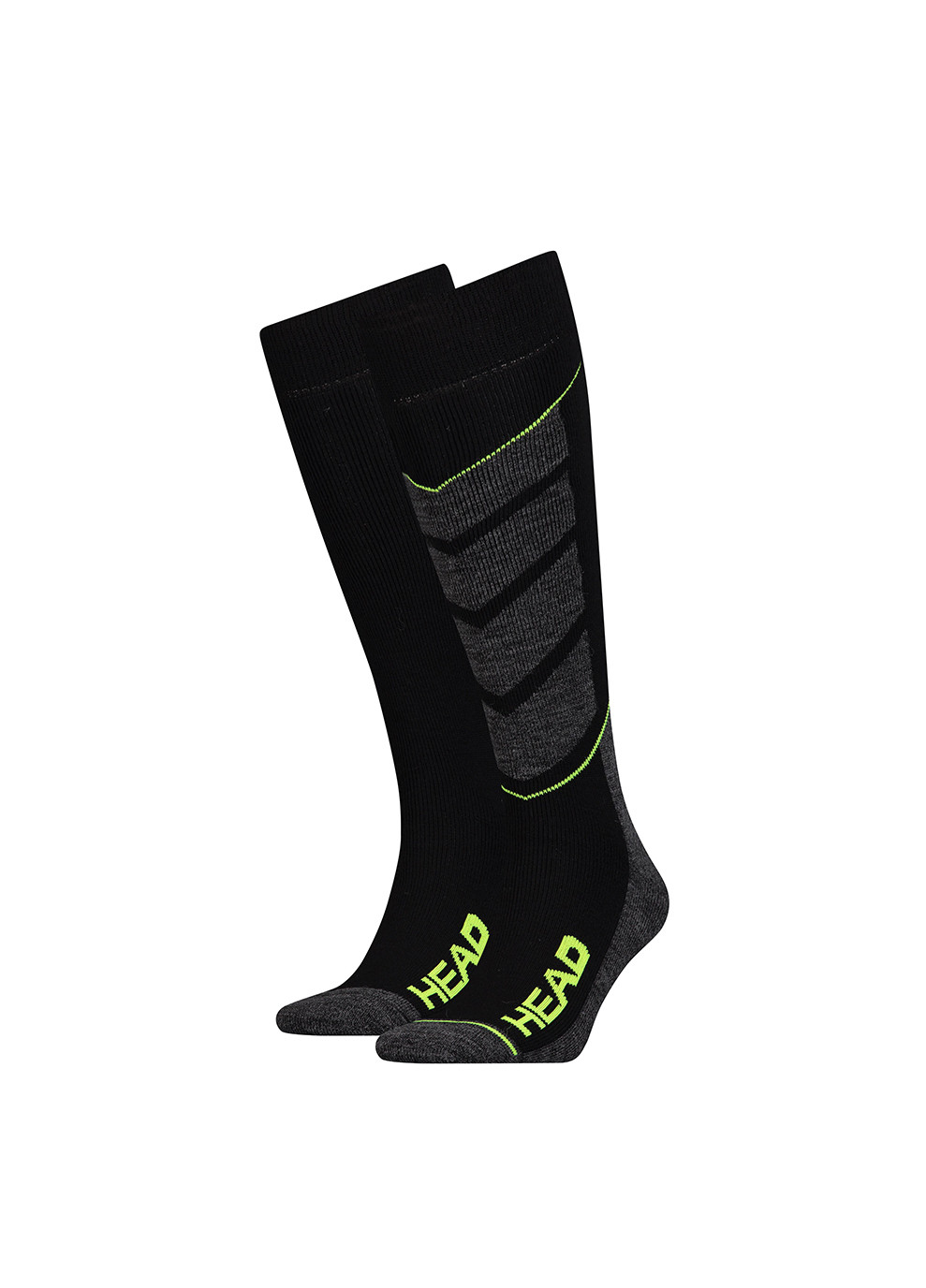 Шкарпетки Unisex Ski V-Shape Kneehigh 2-pack Жовтий; Сірий; Чорний Head (260792148)