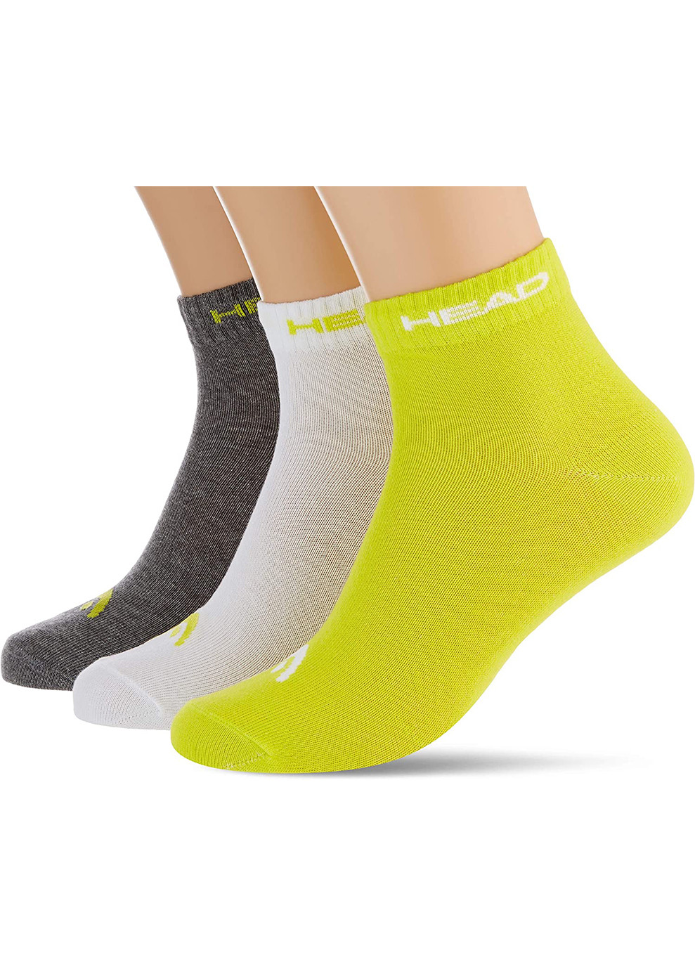 Шкарпетки QUARTER 3P UNISEX Білий; Сірий; Жовтий Head (260793074)