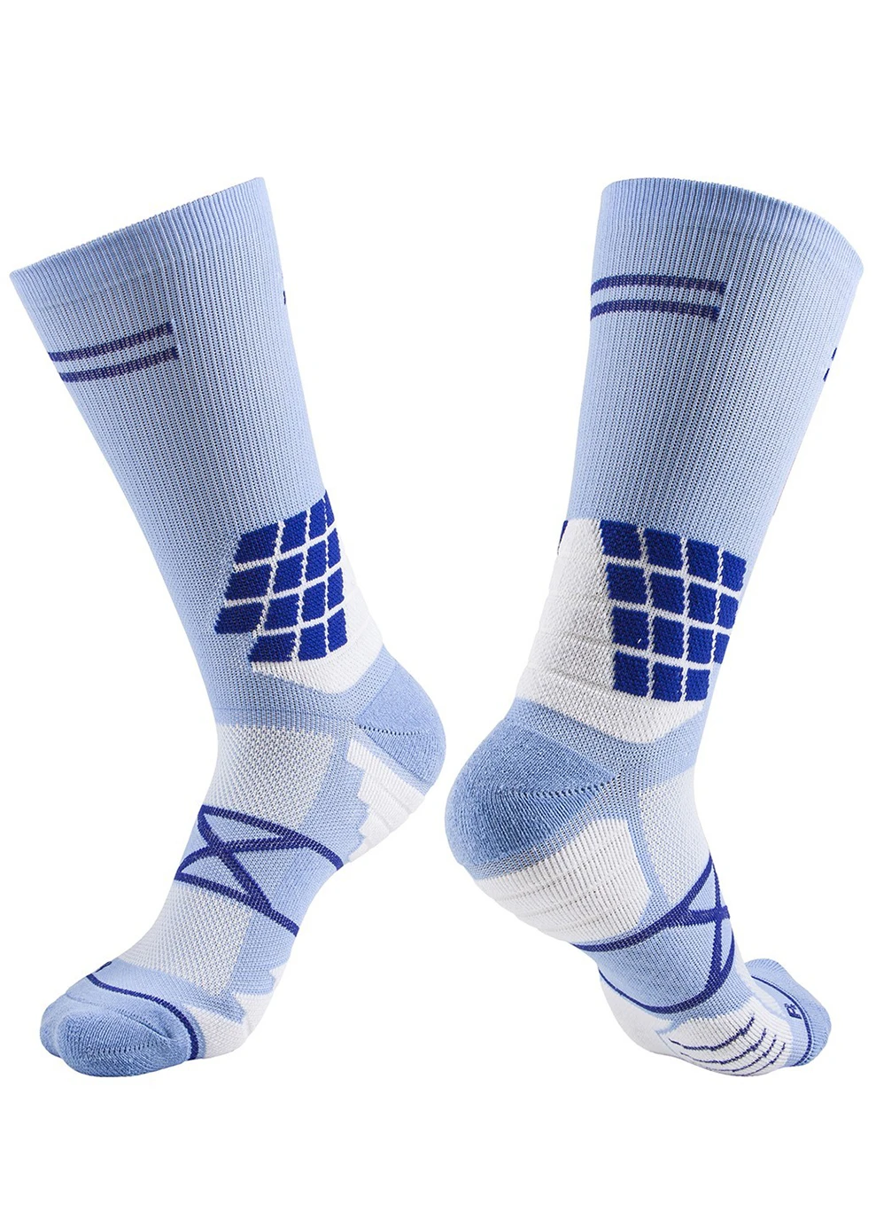 Комбинированные мужские носки компрессионные spi eco compression blue логотипы (260793883)