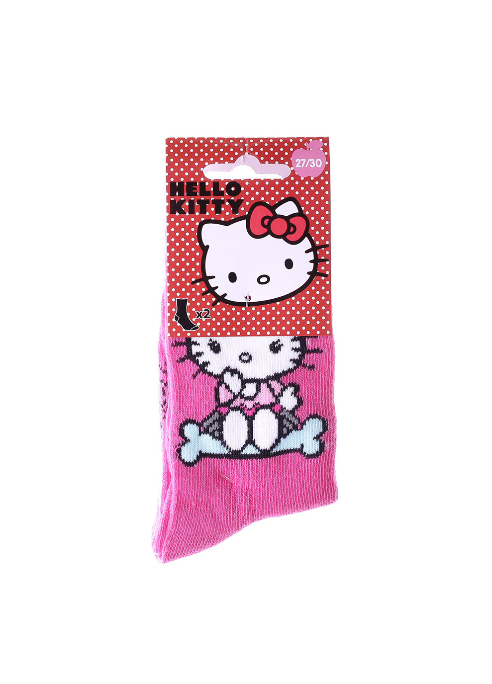 Носки Socks 2-pack magenta/gray Hello Kitty (260796107)