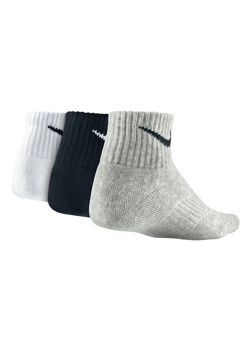 Шкарпетки Cotton Cushion Quarter Junior 3-pack black/gray/white Nike (260795483)