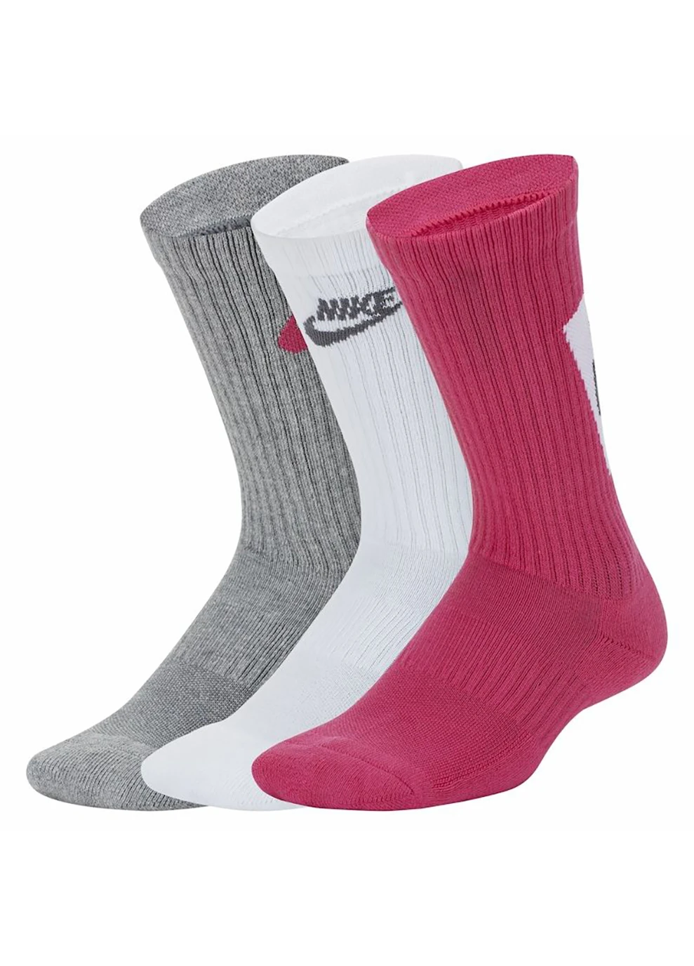 Носки Everyday Cushion Crew 3-pack gray/pink/white Nike (260793175)