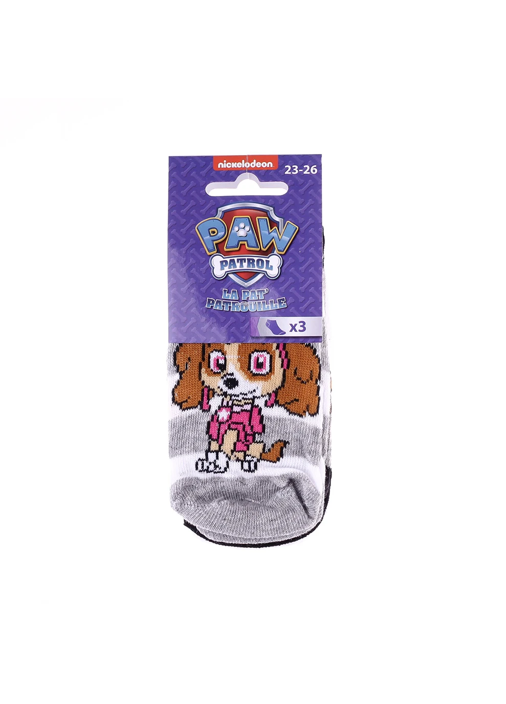 Шкарпетки Stella And Stripes/Stella All Over/Stella Seat 3-pack white/gray/black Paw Patrol (260795411)