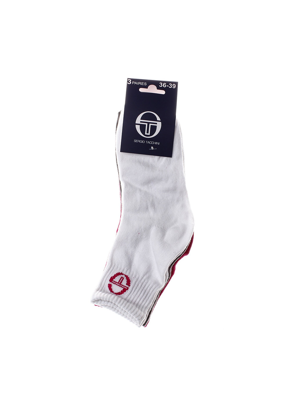 Шкарпетки 3-pack white/gray/pink Sergio Tacchini (260793848)