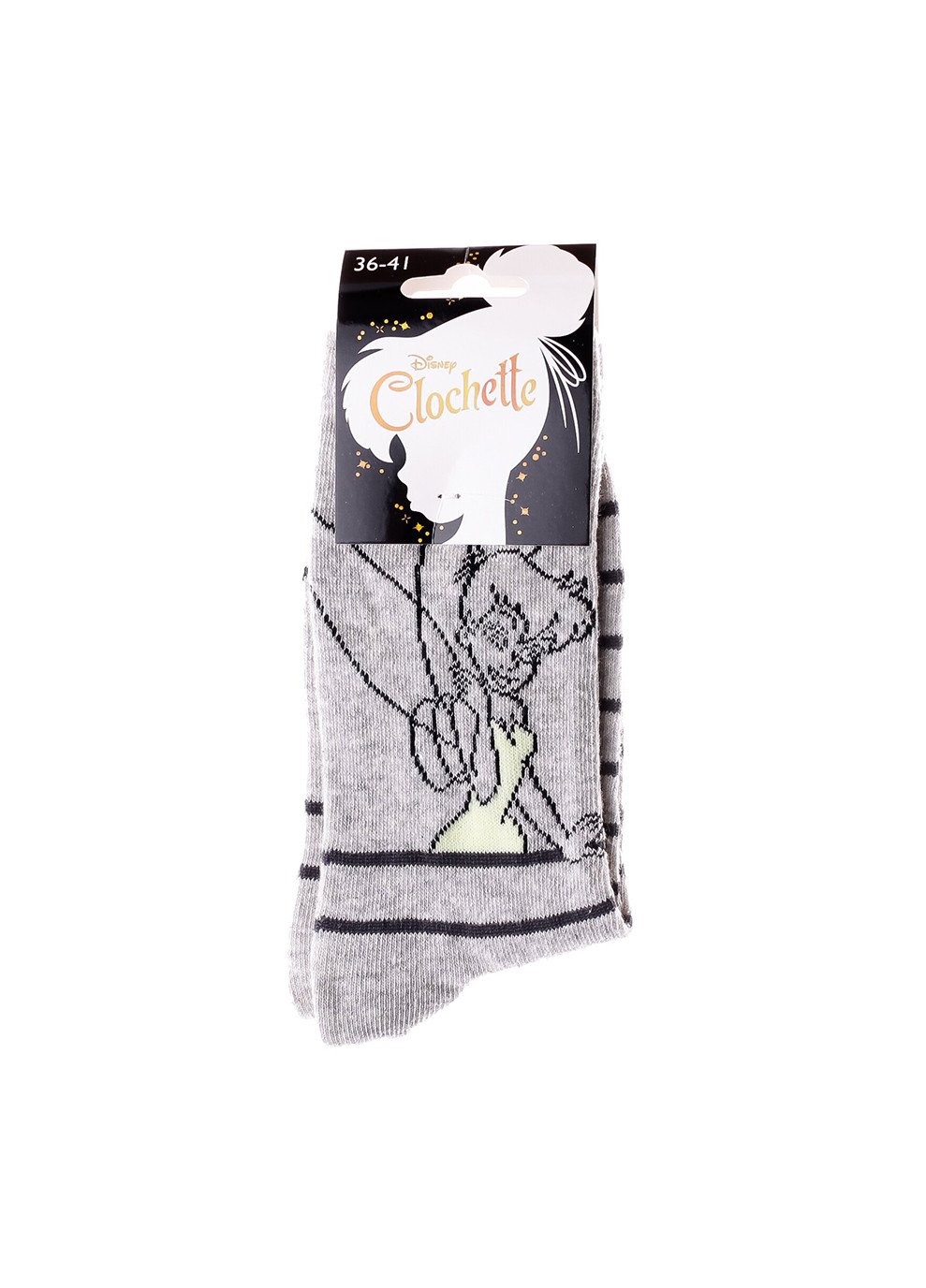 Шкарпетки Fees Bells La Fee Stripes 1-pack gray Disney (260793742)