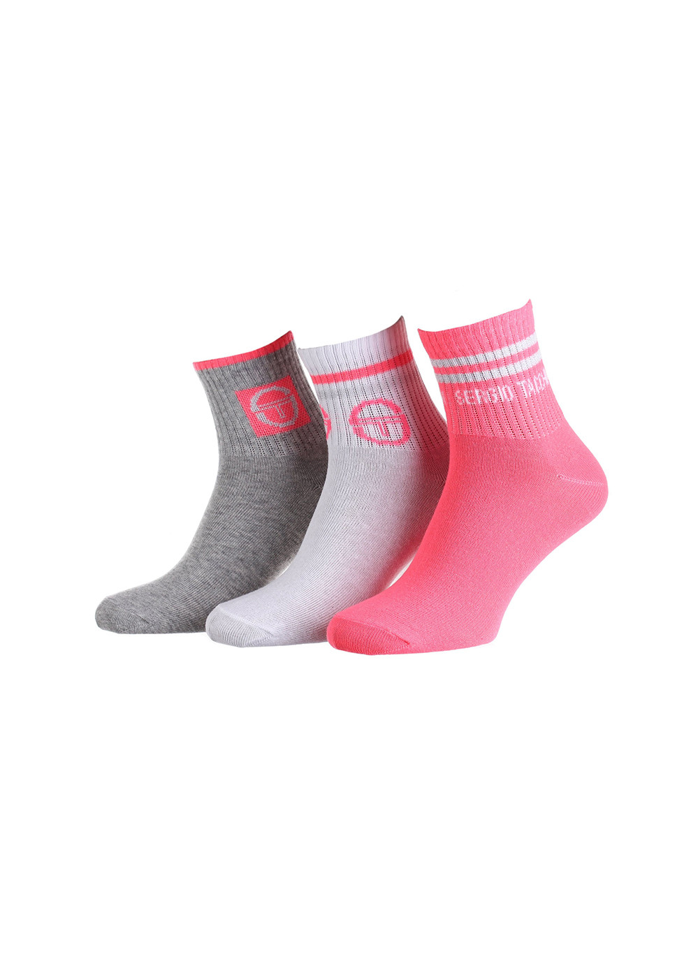 Шкарпетки 3-pack white/gray/pink Sergio Tacchini (260795763)