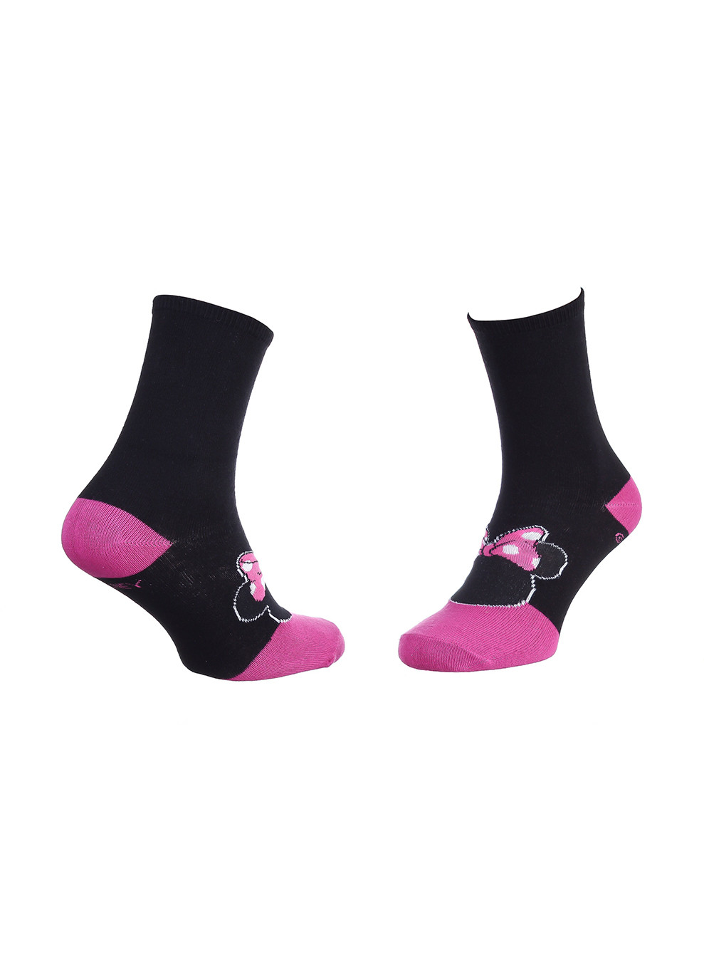 Шкарпетки Minnie Contour Head Bow 1-pack black/pink Disney (260795639)