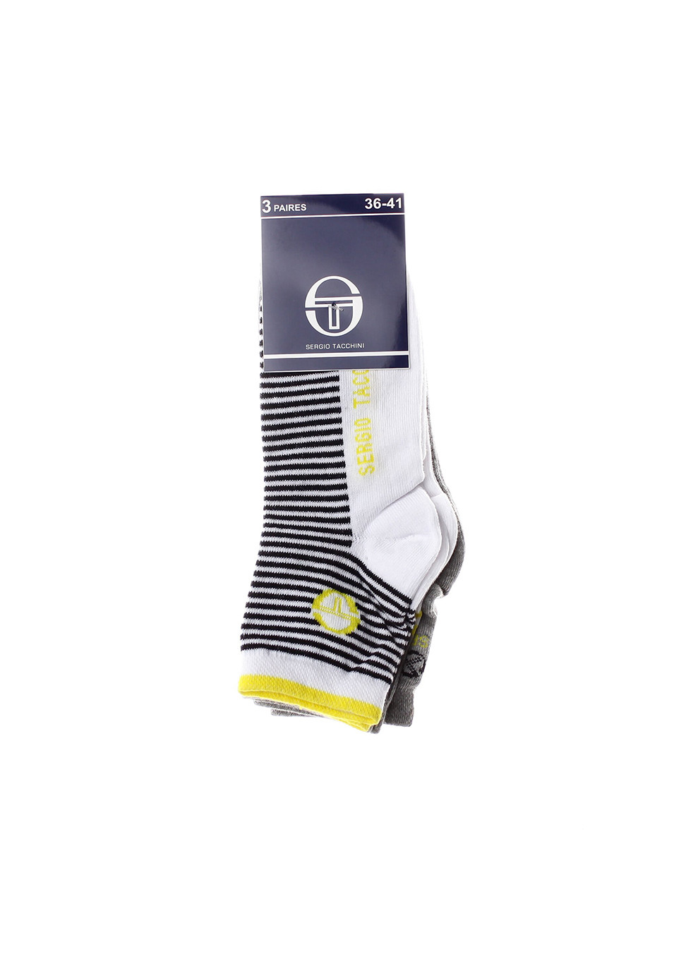 Шкарпетки 3-pack white/yellow/gray Sergio Tacchini (260792495)