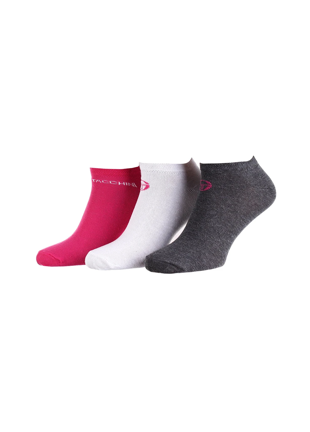Сірі шкарпетки 3-pack white/gray/pink Sergio Tacchini логотипи (260795275)
