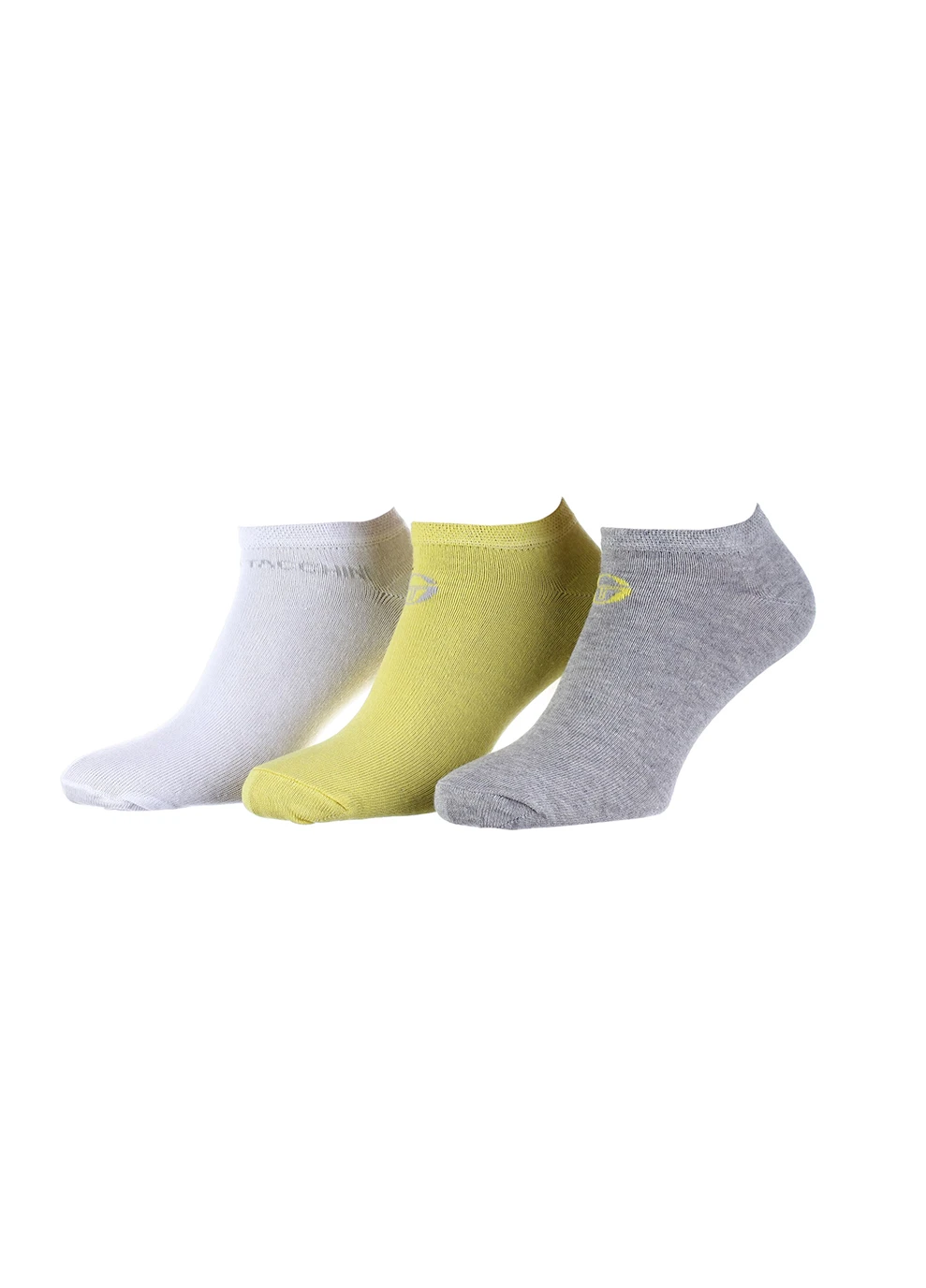 Сірі шкарпетки 3-pack white/gray/yellow Sergio Tacchini логотипи (260795766)