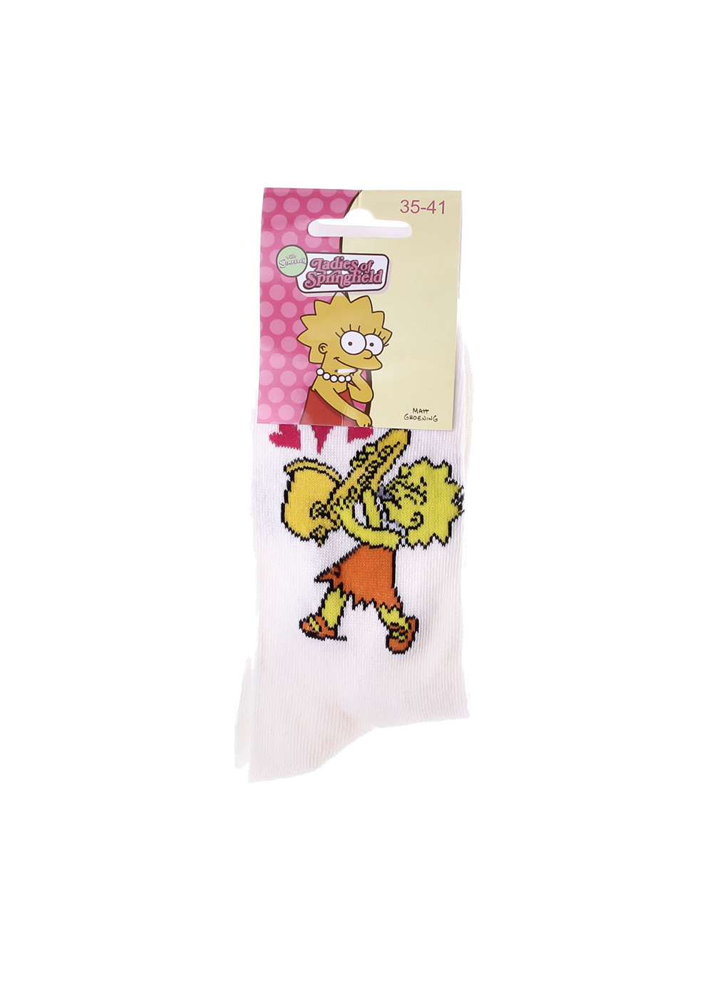 Носки Lisa And Saxo 1-pack white The Simpsons (260792531)