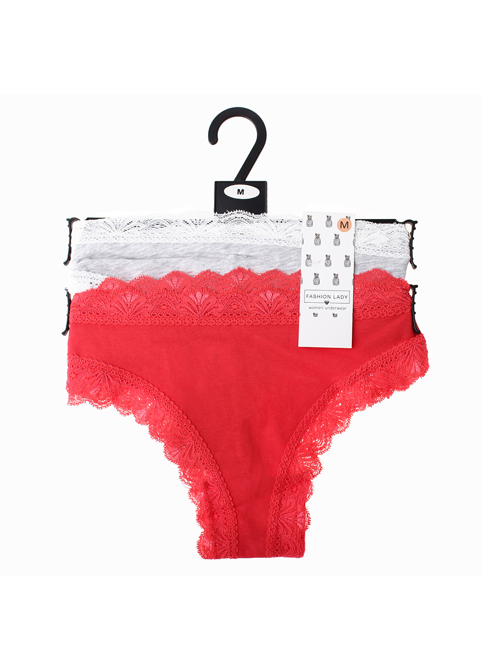 Трусики-танга Tan Tanga F 2-pack gray/red Fashion Lady (260792461)