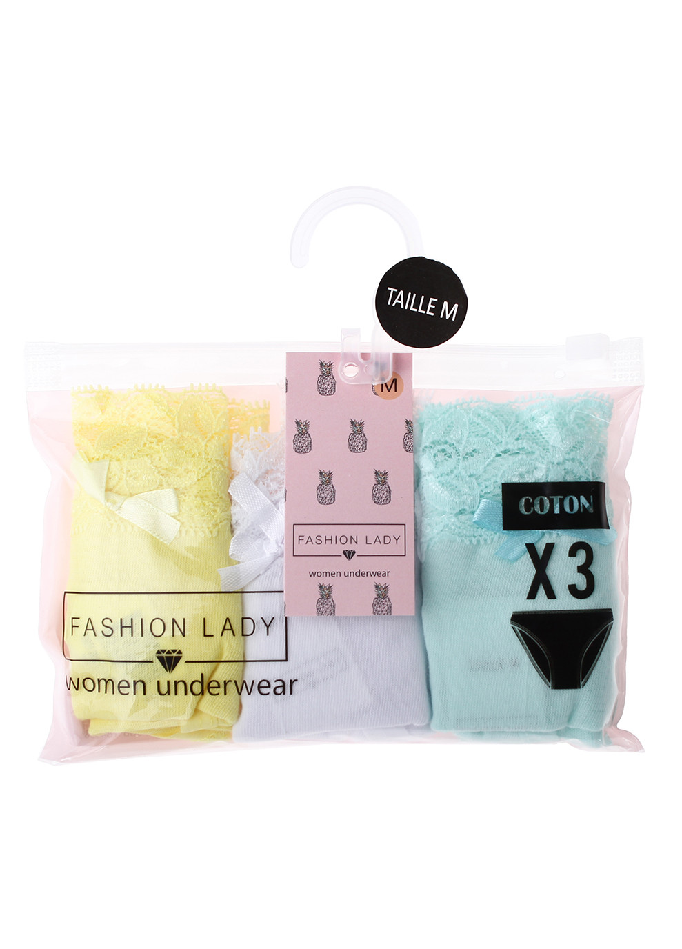 Трусики-сліп Fashion ady Sli Slip F 3-pack L yellow/white/turquoise Fashion Lady (260796150)