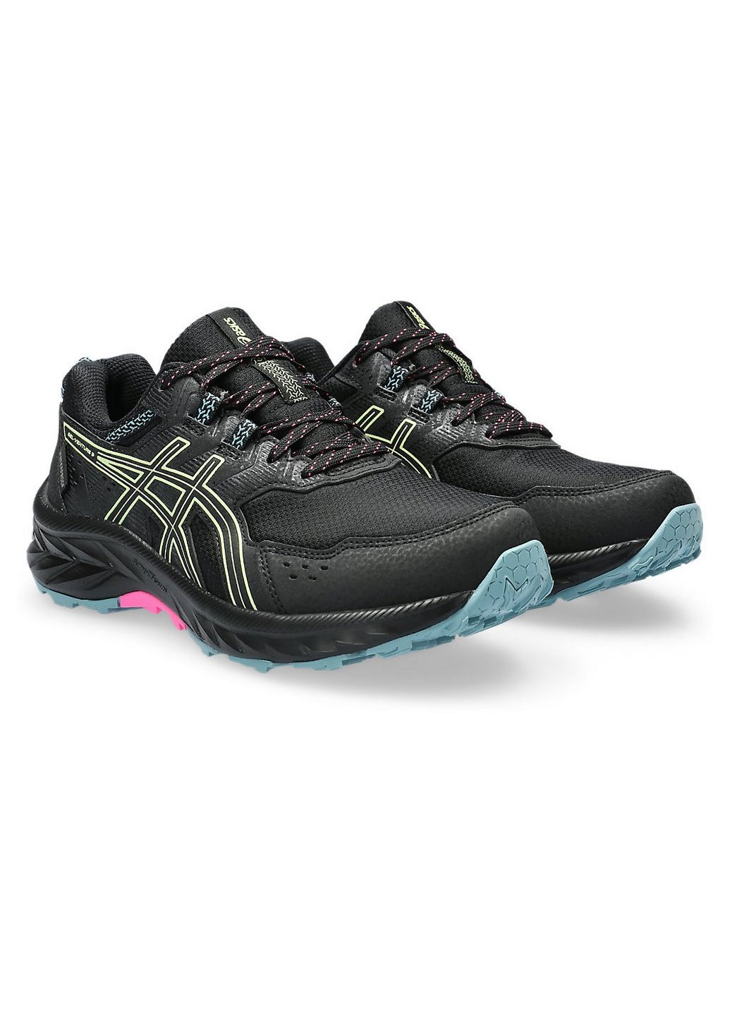 Чорні осінні жіночі бігові кросівки gel-venture 9 waterproof 1012b519-002 Asics