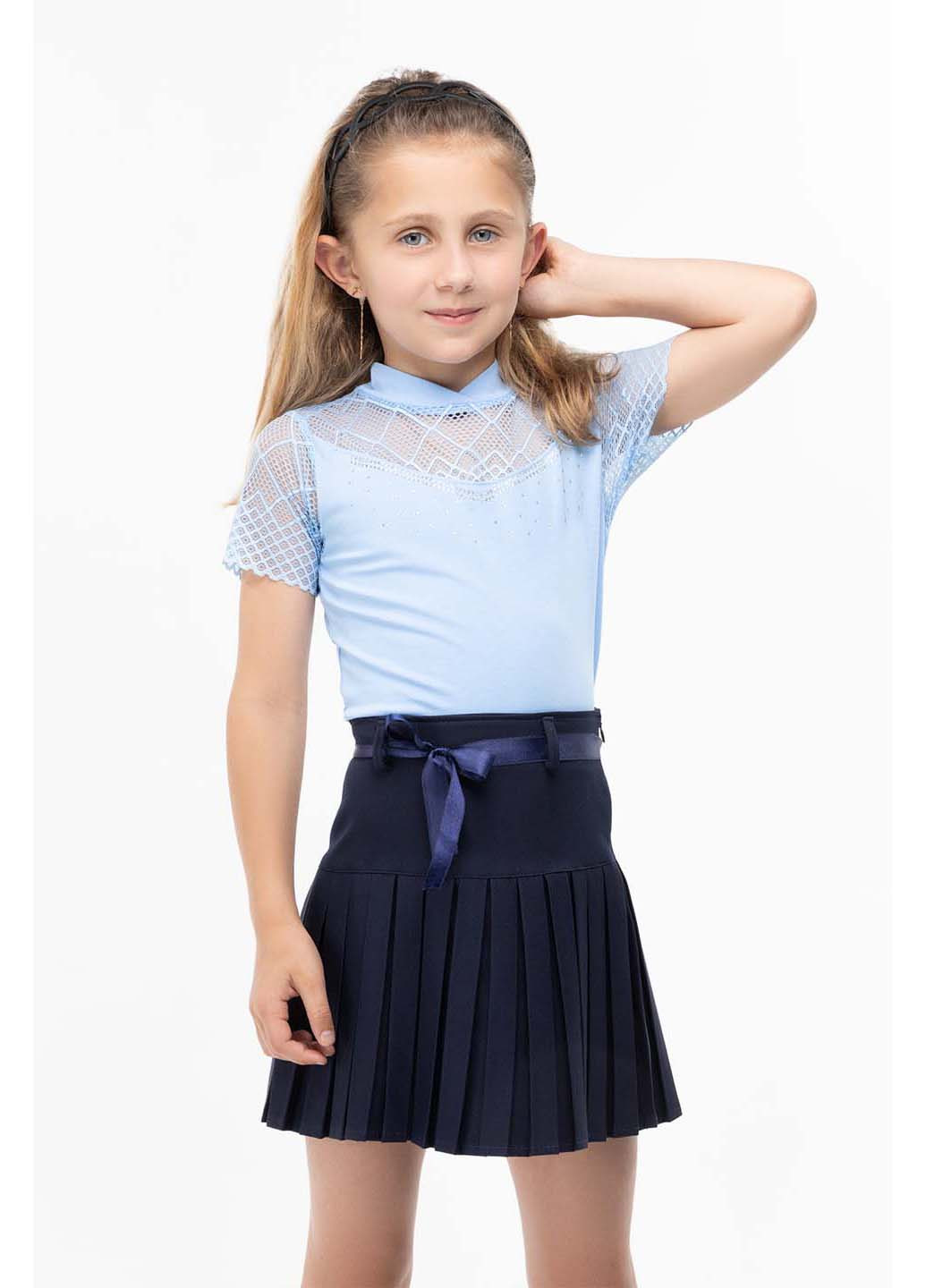 Голубая блузка Perix Kids демисезонная