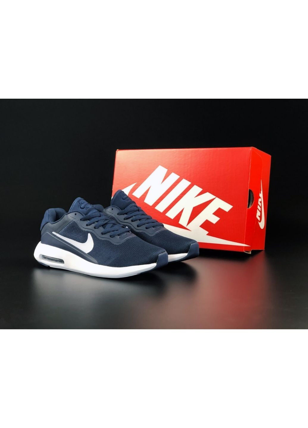 Синие демисезонные мужские кроссовки темно синие «no name» Nike