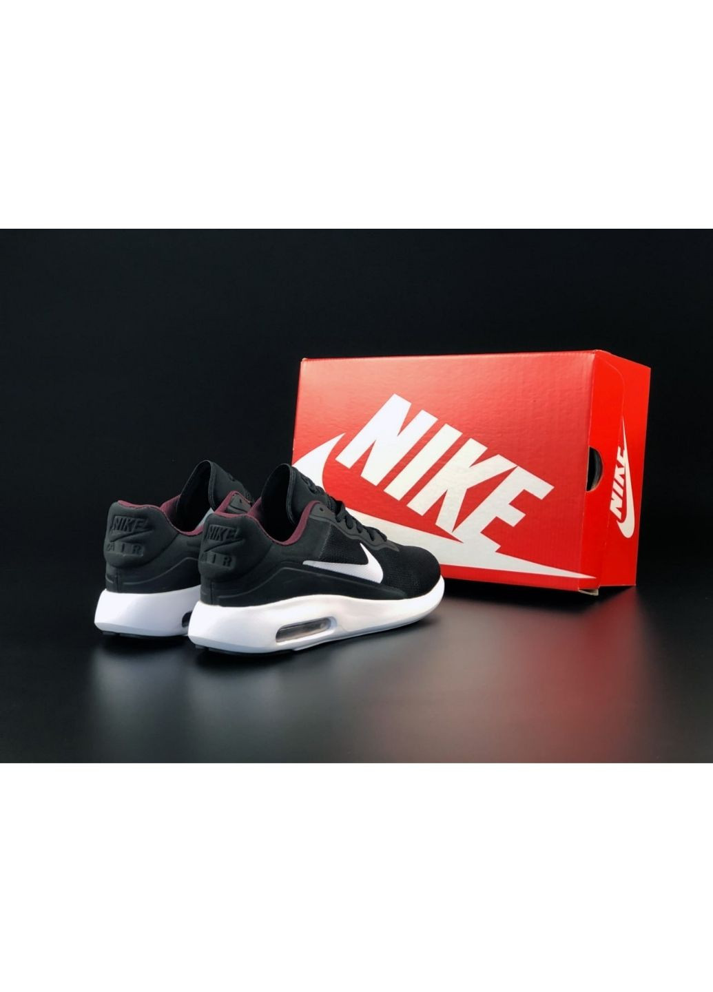 Чорно-білі Осінні чоловічі кросівки чорні з білим «no name» Nike