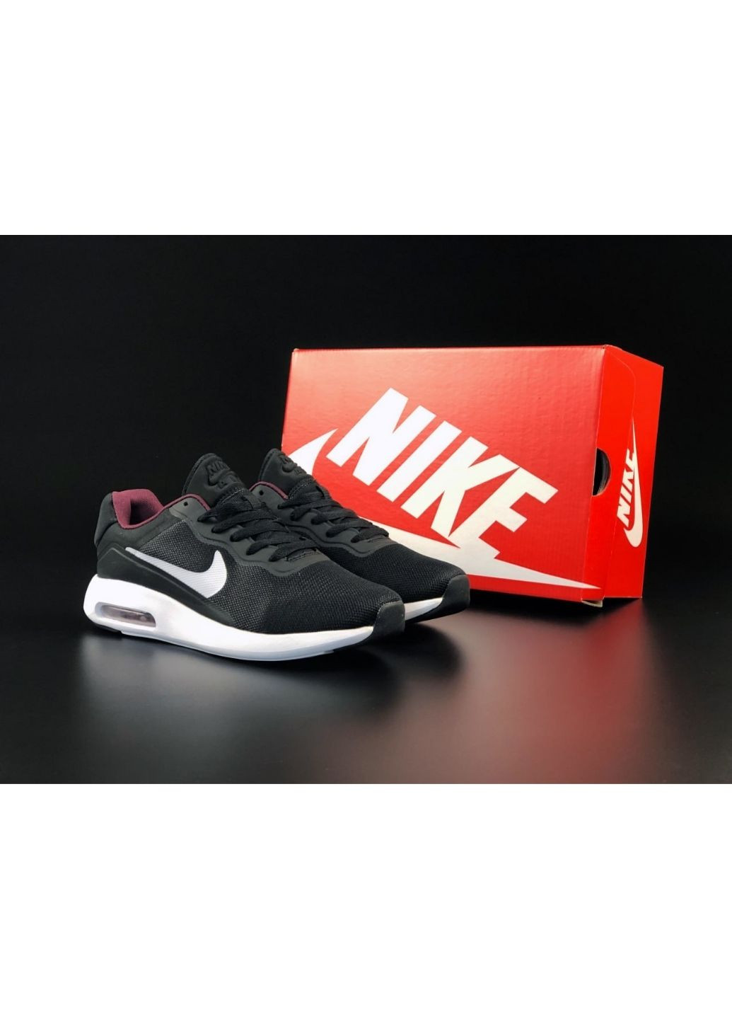 Чорно-білі Осінні чоловічі кросівки чорні з білим «no name» Nike