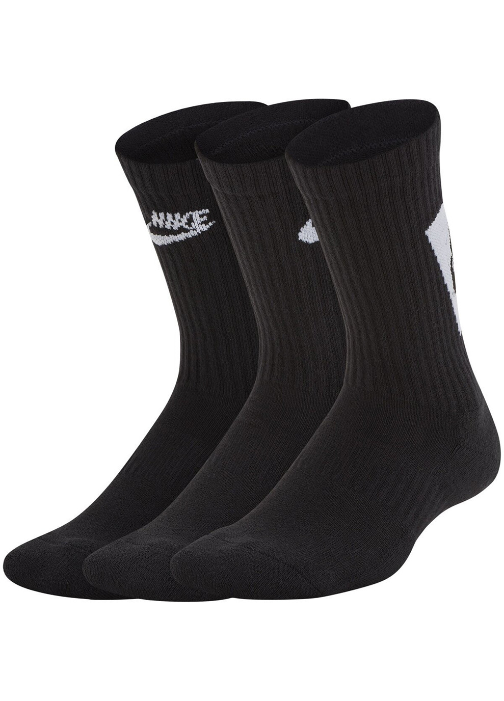 Шкарпетки Everyday Cushioned Crew 3-pack black Nike (260943659)