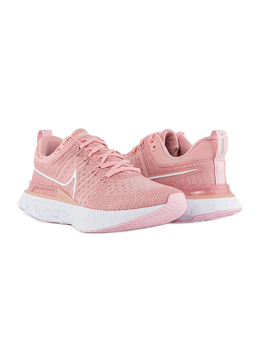 Розовые демисезонные женские кроссовки w react infinity run fk 2 розовый Nike