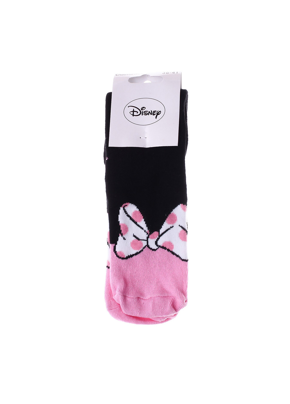 Чёрные носки minnie npeud 1-pack black/pink Disney логотипы (260942906)