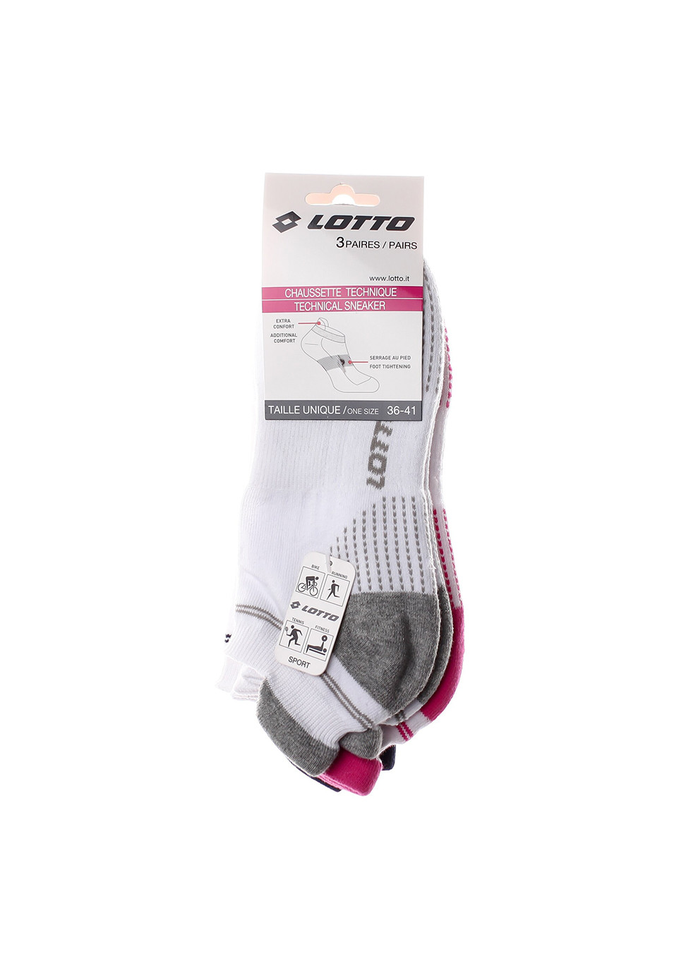 Шкарпетки 3-pack white/gay Lotto (260943081)