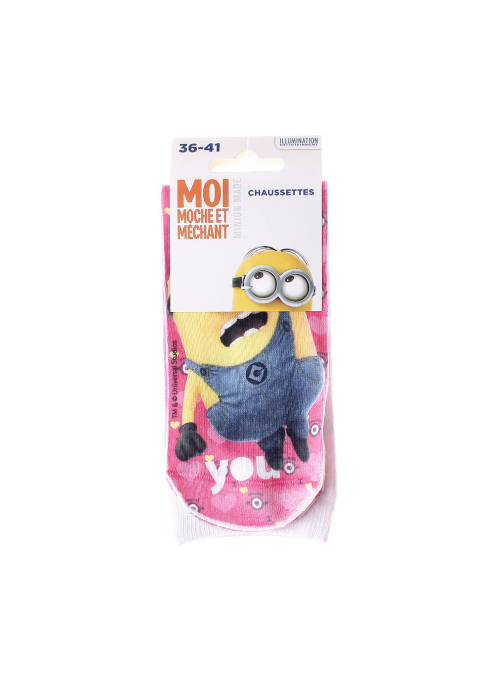 Шкарпетки Minion And Heart 1-pack white/pink Minions (260943092)