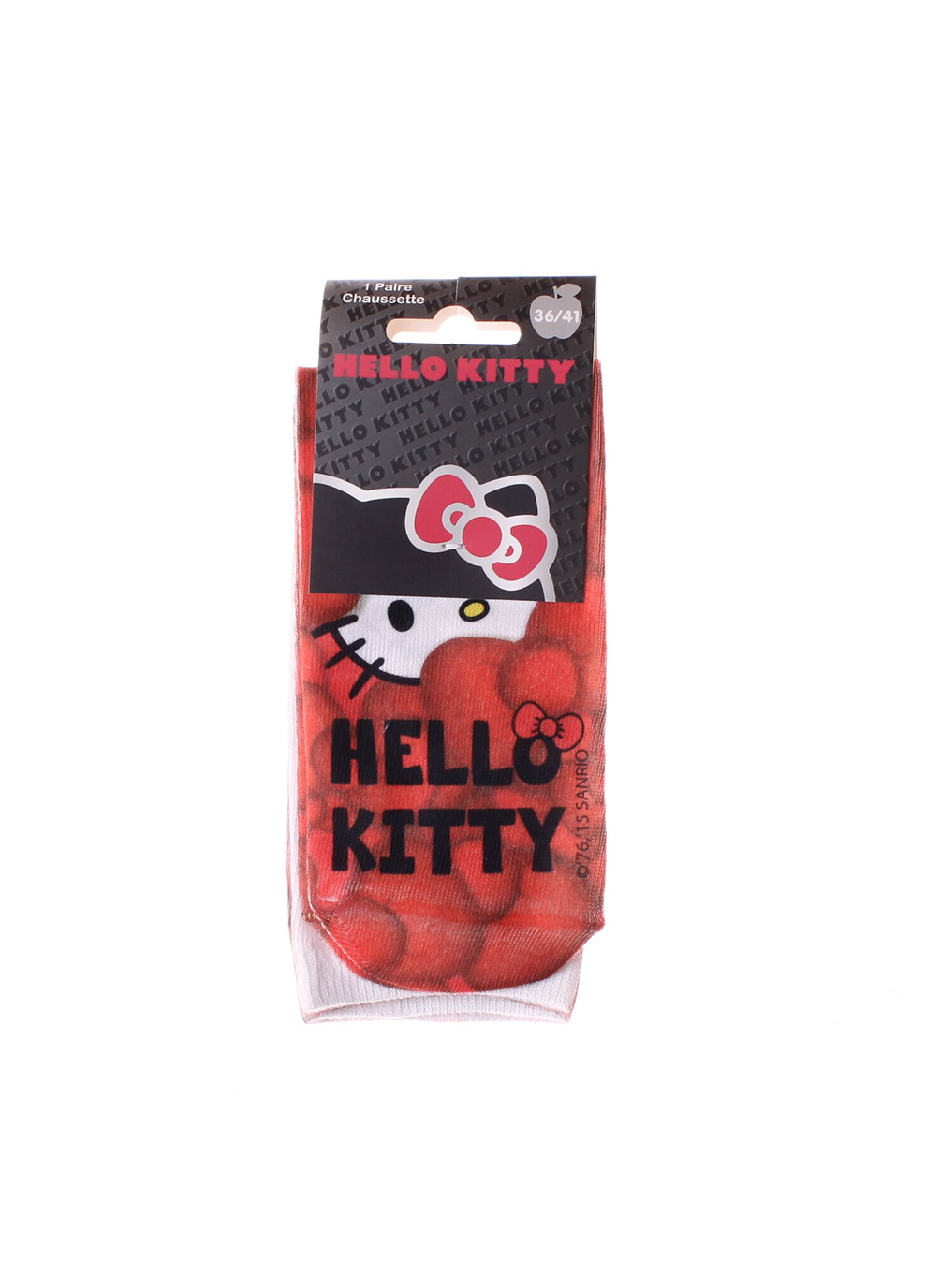 Червоні шкарпетки cachee 1-pack red Hello Kitty логотипи (260943353)