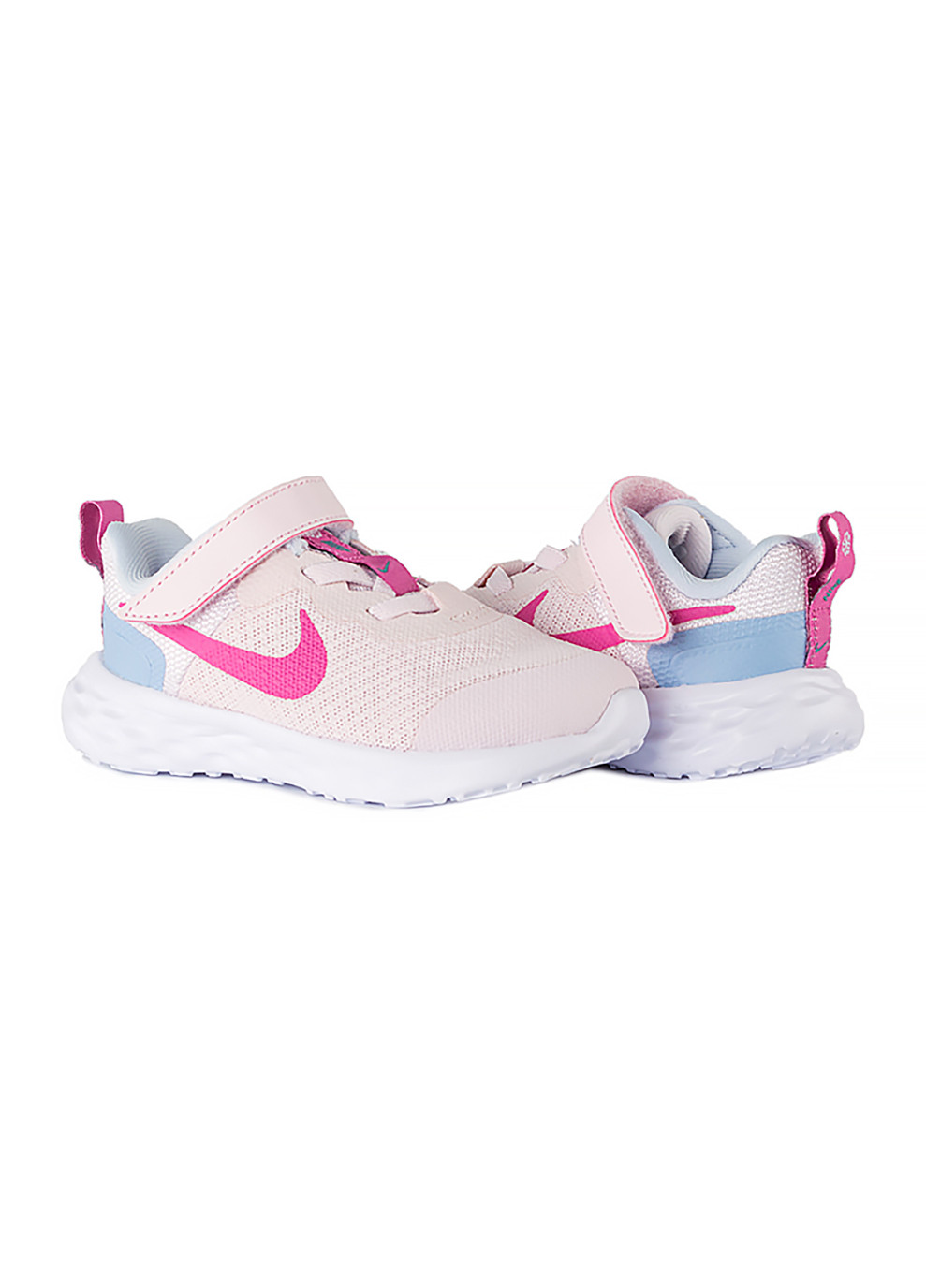 Розовые демисезонные детские кроссовки revolution 6 nn (tdv) Nike