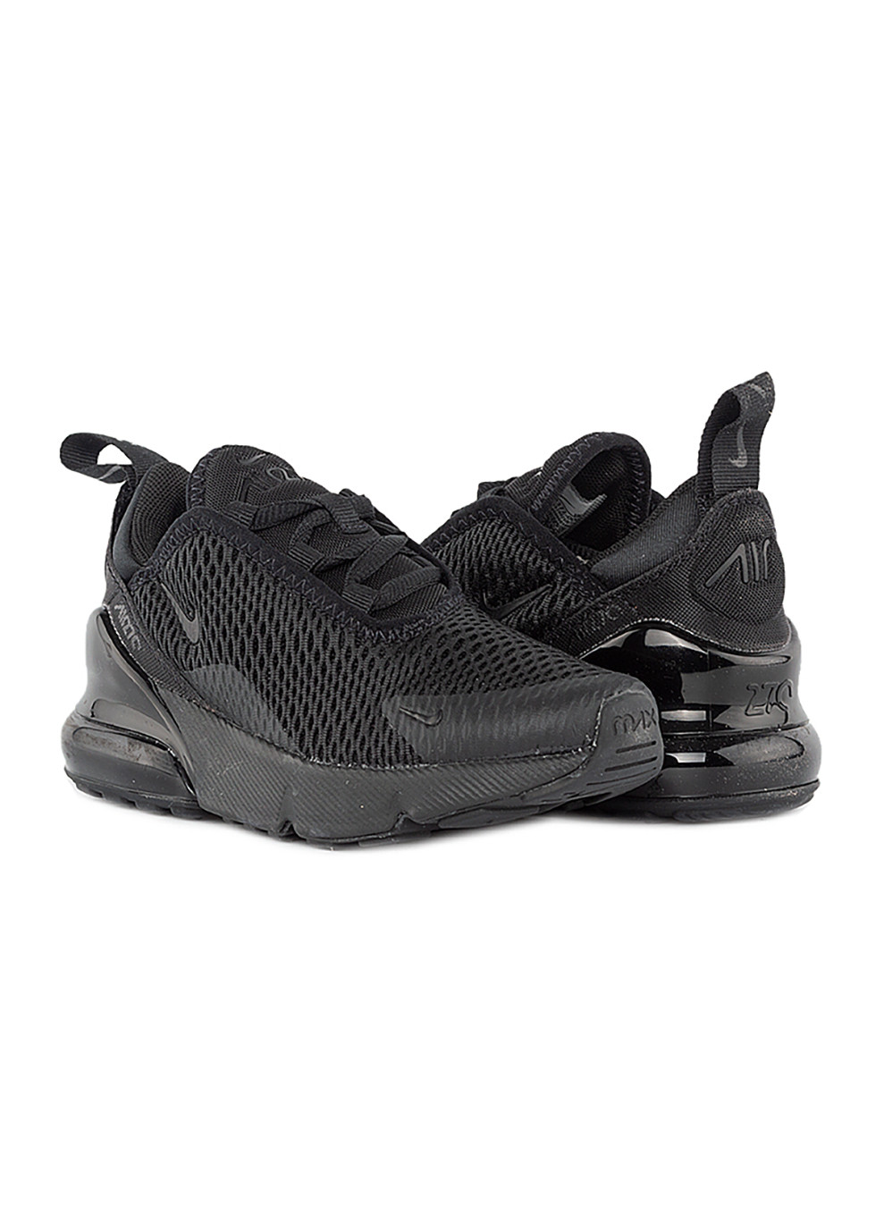 Черные демисезонные детские кроссовки air max 270 (ps) черный Nike