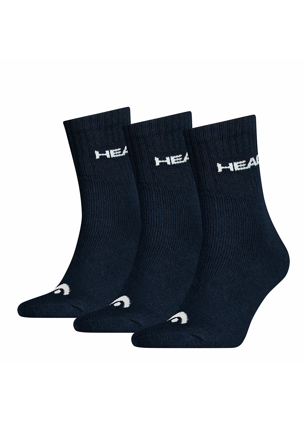 Тёмно-синие носки short crew 3p unisex темно-синий Head логотипы (260943126)