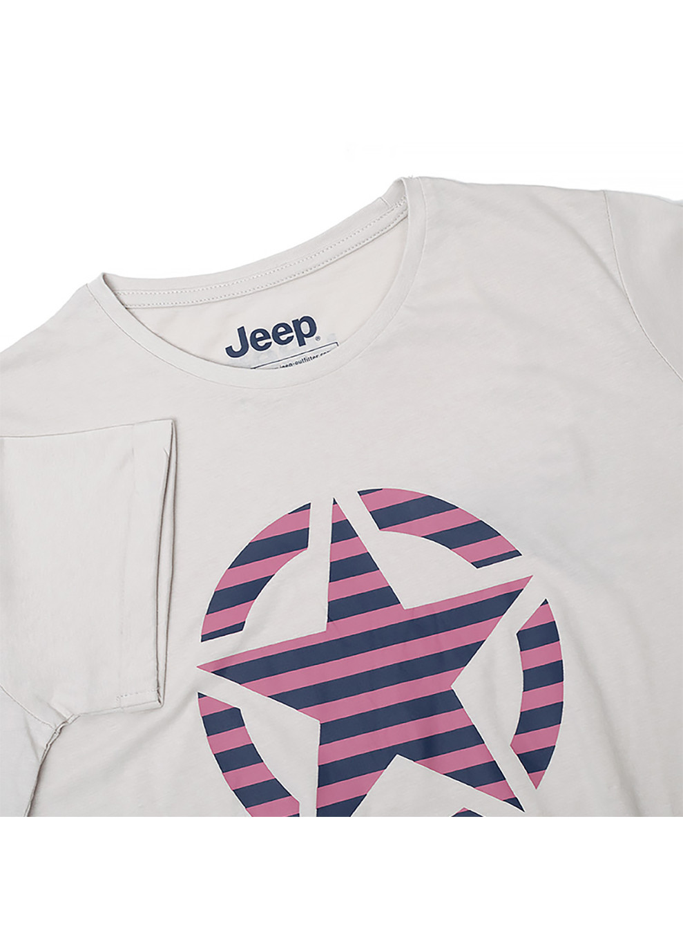 Сіра демісезон жіноча футболка t-shirt oversize star striped print turn сірий Jeep