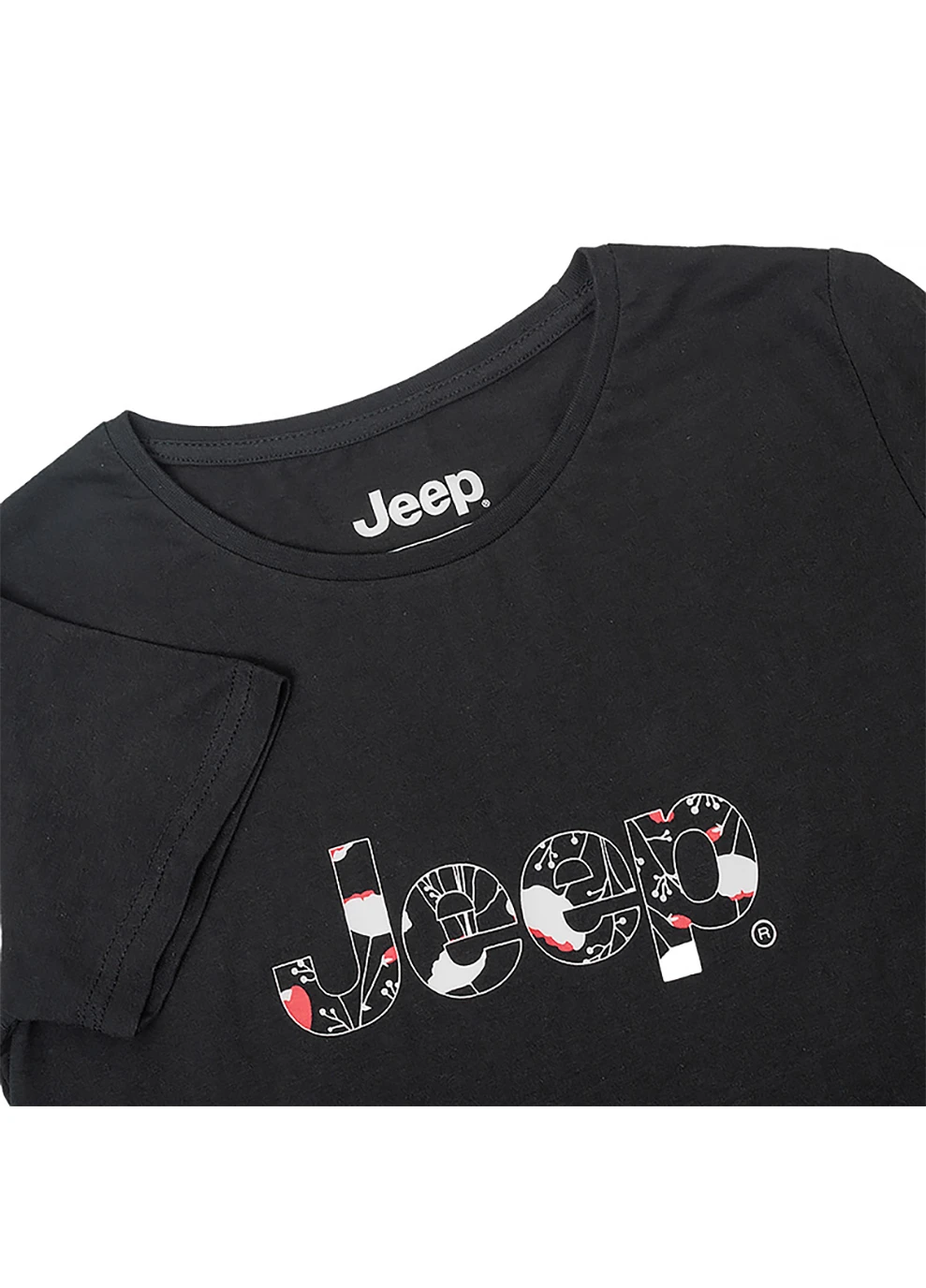 Женская Футболка T-SHIRT Botanical Print J22W Черный Jeep - (260942598)