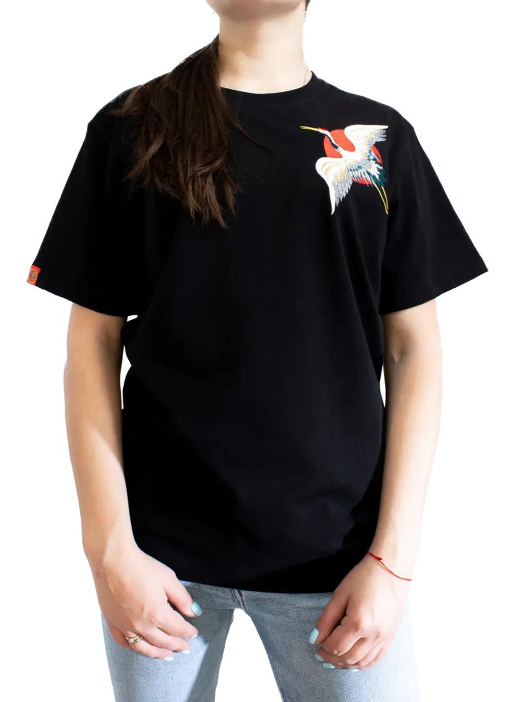 Чорна демісезон жіноча футболка stork black No Brand