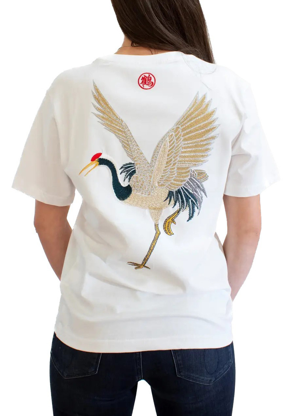 Біла демісезон жіноча футболка shiny stork white No Brand
