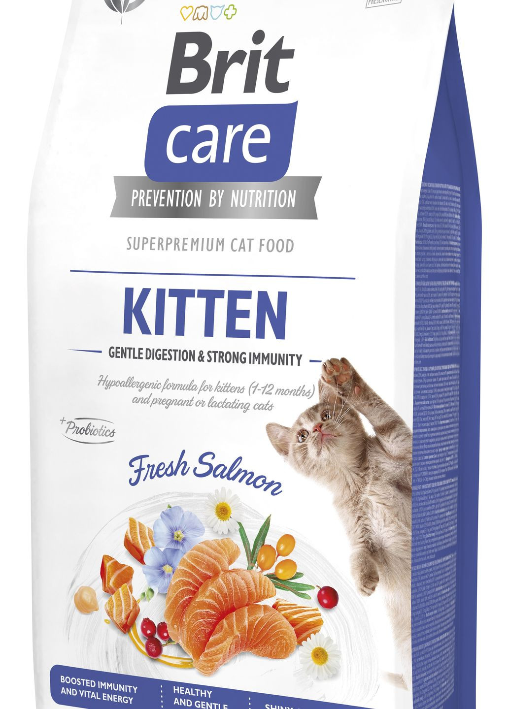 Сухой корм для котят Cat GF Kitten Gentle Digestion Strong Immunity с лососем, 7 кг Brit Care (260949409)