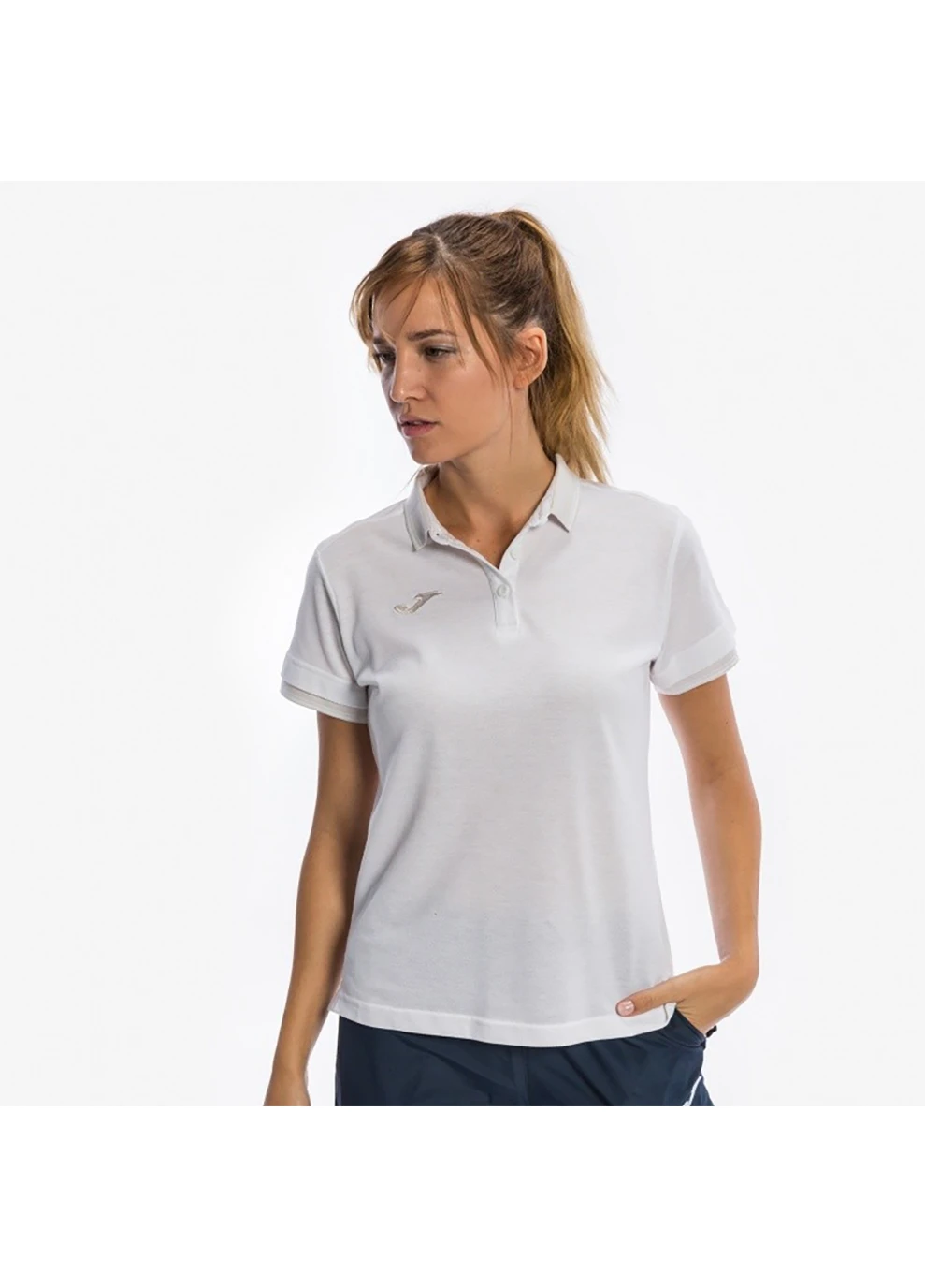 Поло POO SHIRT BALI II WHITE WOMAN S/S білий Joma (260946467)
