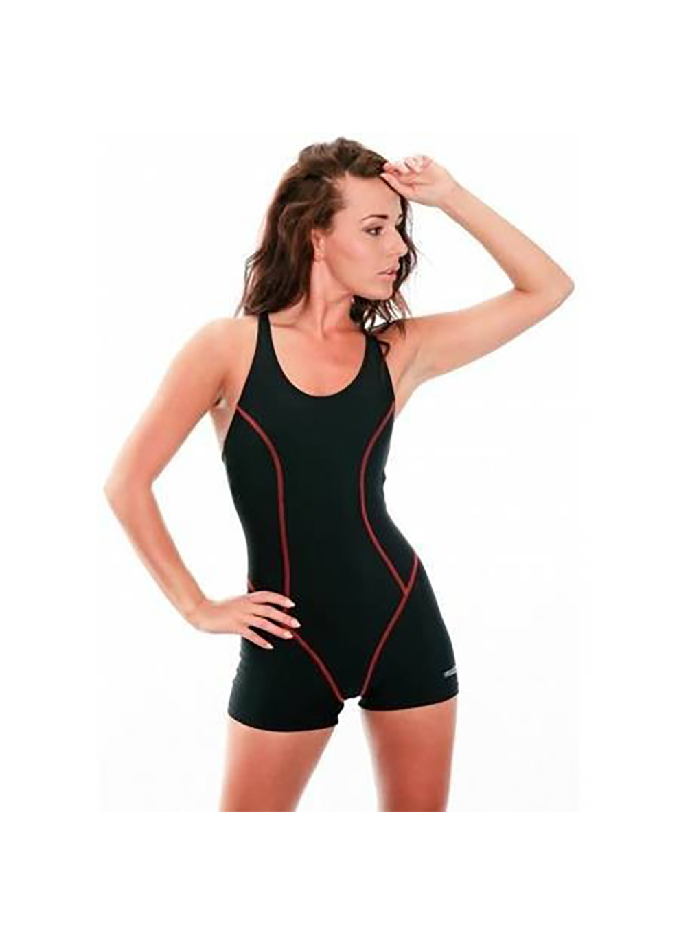 Чорний демісезонний купальник закритий для жінок rita 4877 чорний, червоний жін Aqua Speed