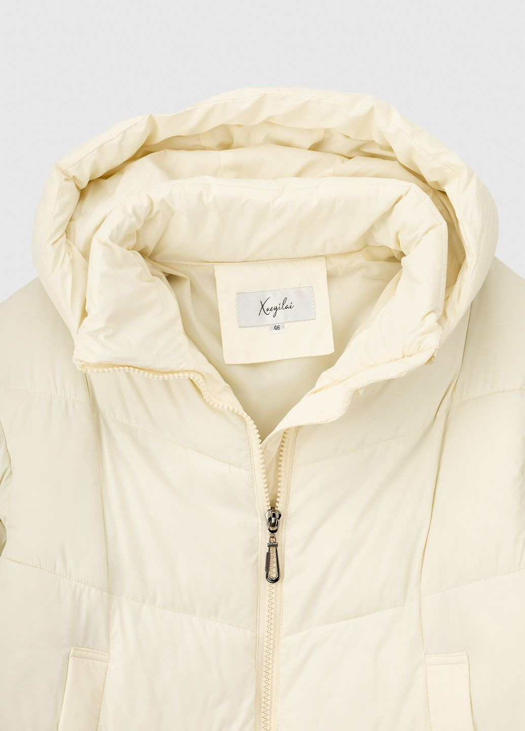 Молочная зимняя куртка No Brand