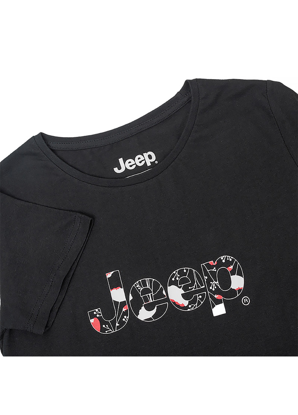 Женская Футболка T-SHIRT Botanical Print J22W Черный Jeep - (260955653)