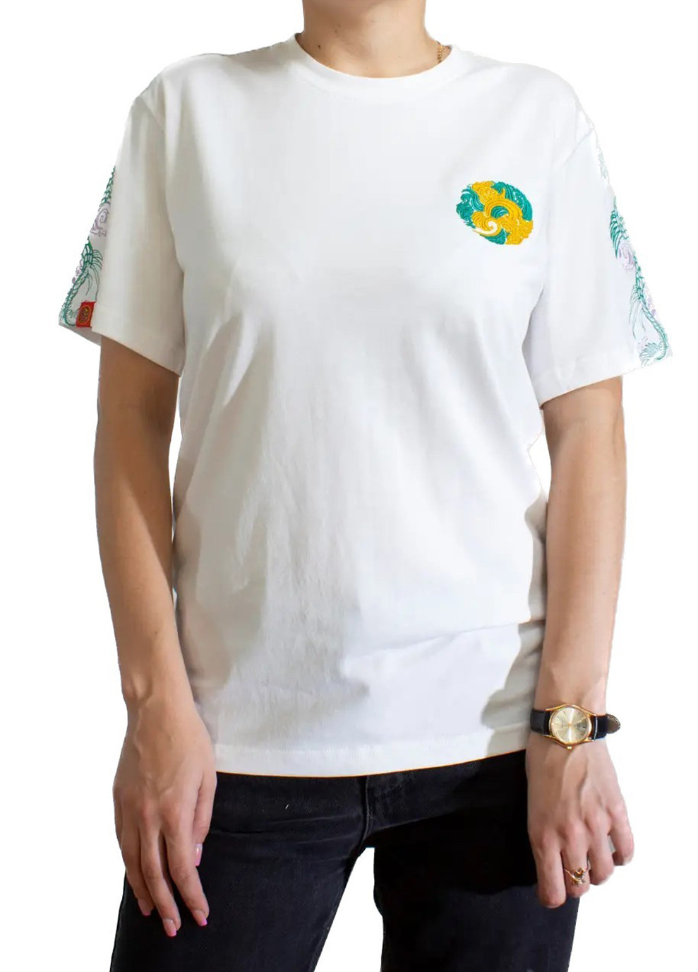 Біла демісезон жіноча футболка dragon spirit white No Brand